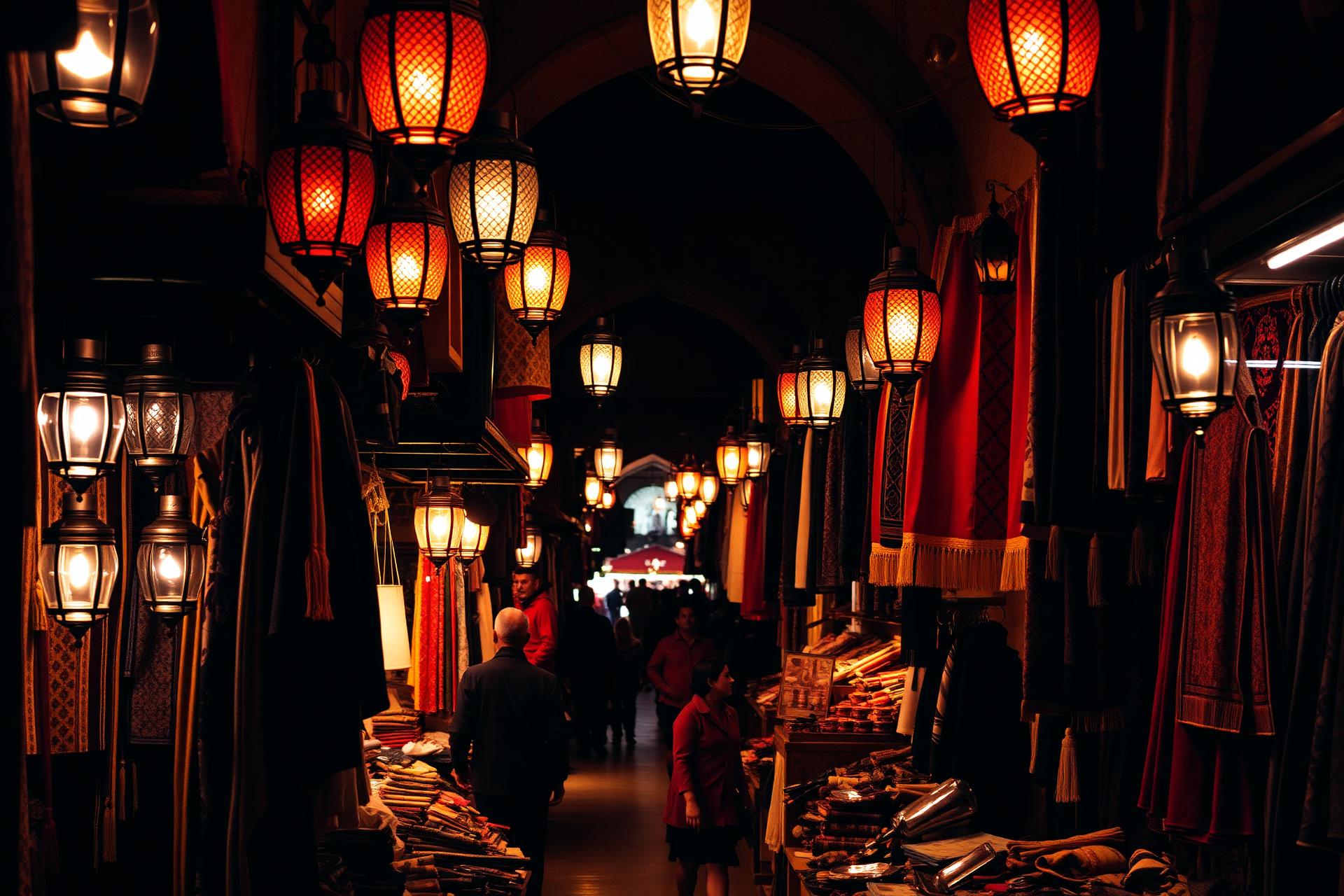 Marrakech · zoco con linternas